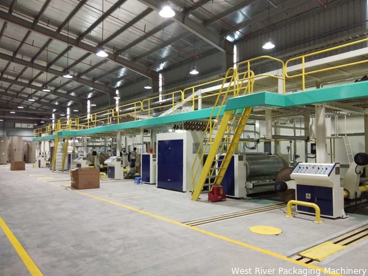 Automatic 7Ply Corrugated cardboard production line Energy Saving up to 30%