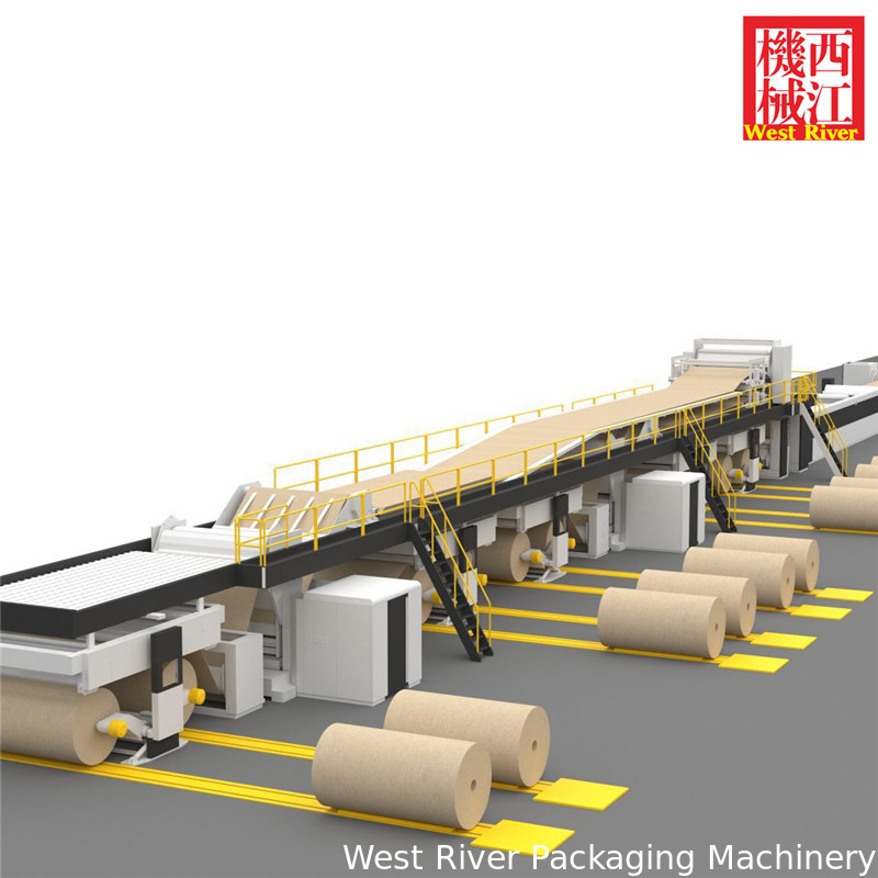 High Speed 3Ply, 5Ply, 7Ply Complete Corrugated Cardboard Production Line