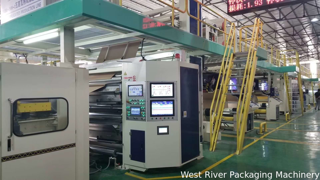 WJ300 Series 5Ply Fully Automatic Corrugated Cardboard Production Line | ERP System | Servo Control | Energy Saving