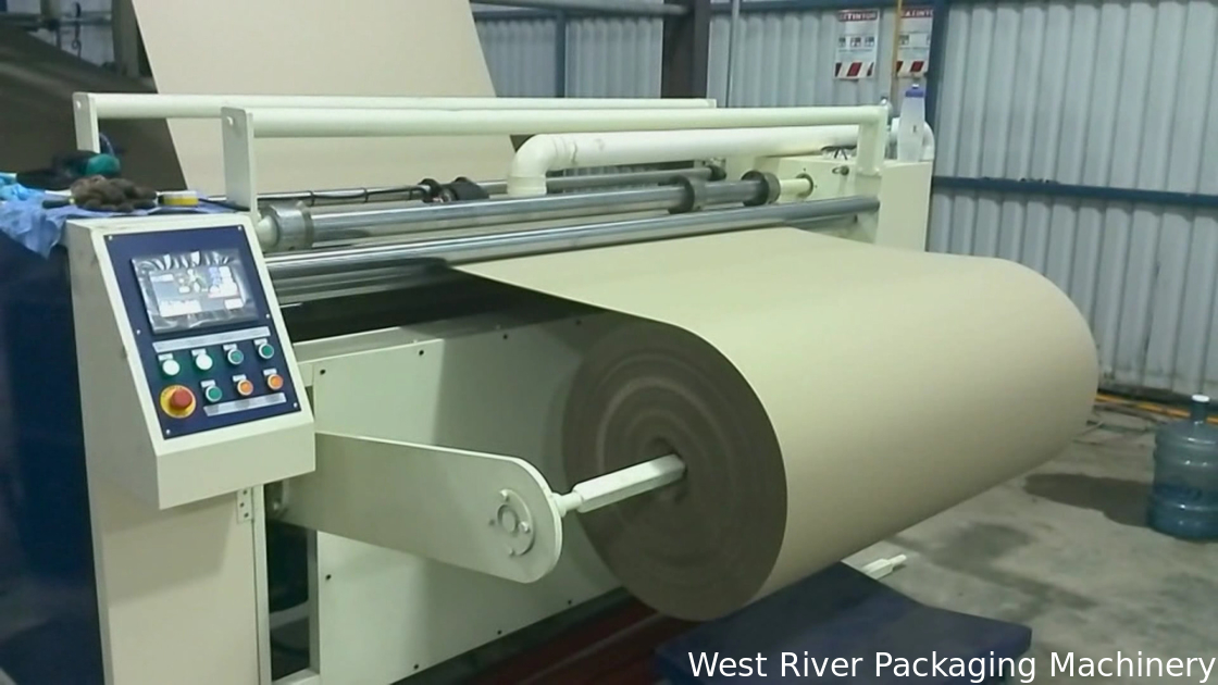 Automatic Rewinder - Single Face Cardboard Rewinding Machine - Corrugated 2Ply Paper Roll Rolling