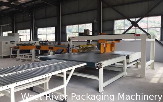 Swing Conveyor Stacker | PLC control | Auto Counting output | Connect with Cardbaord Logistics System Auto Strapping